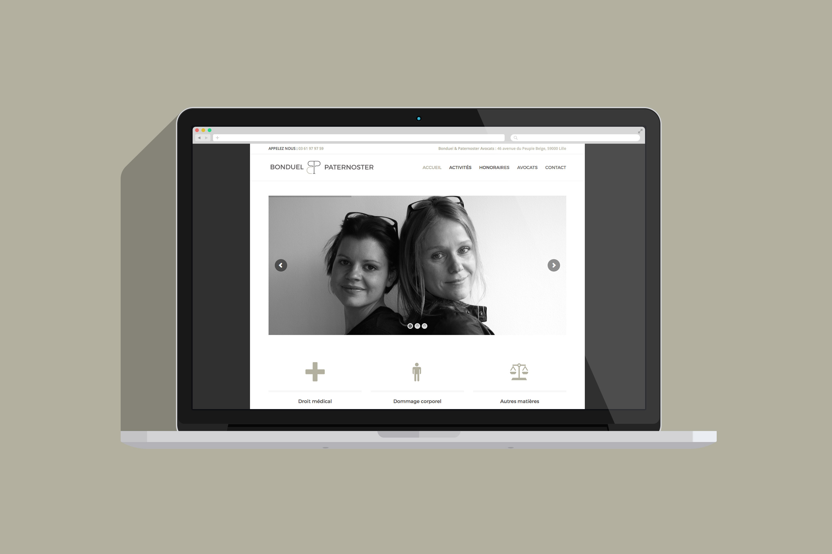 Projet de site Bonduel et Paternoster Avocats