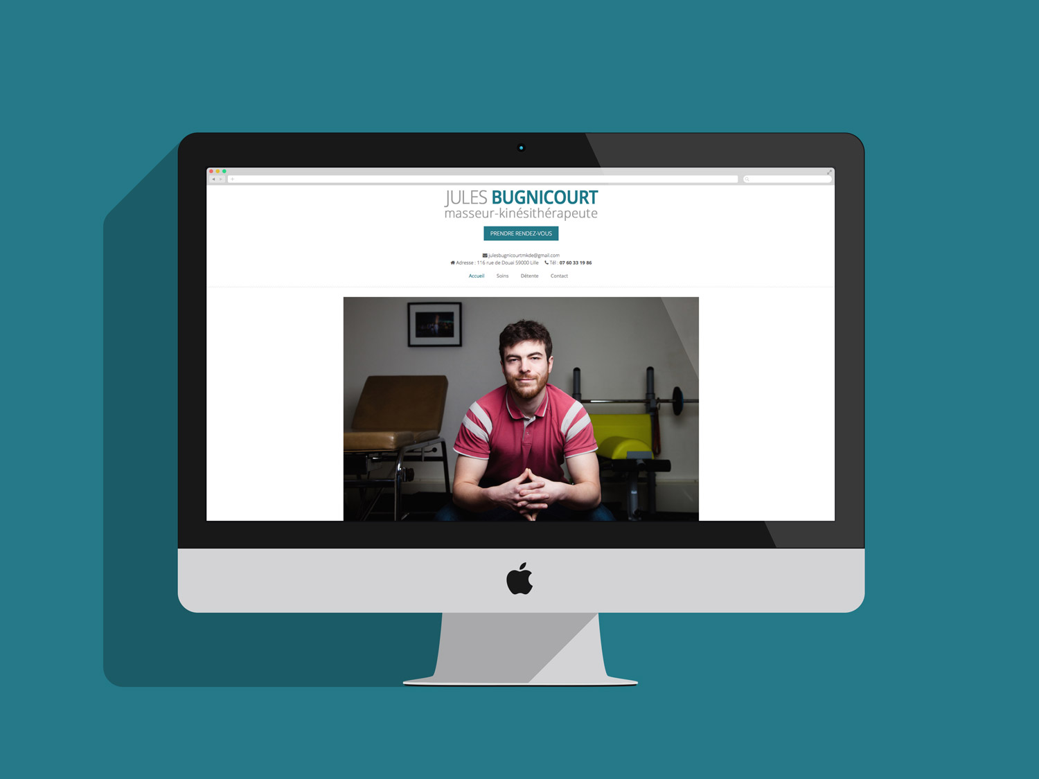 Projet de site Jules Bugnicourt Masseur Kinesitherapeute