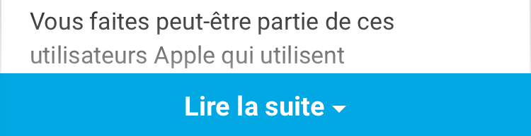 Le contenu version mobile n'est pas complètement accessible