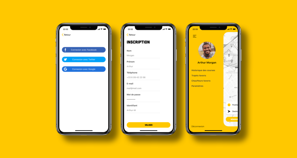 Callcab, création compte